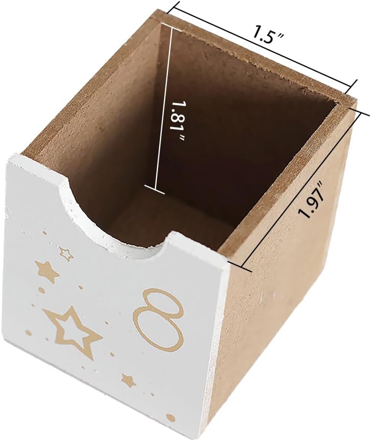 Wooden Christmas Advent Calendar Book with LED-lit Winter Forest Scene - 24 Drawer Countdown with Fine Silver Reindeer & Snow Design - Decorative & Functional Gift Storage for Kid