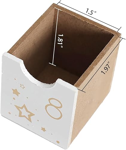 Miniatura 8 de PIONEER-EFFORT Calendario de Adviento navideño de madera con escena de bosque invernal iluminada por LED, cuenta regresiva de 24 cajones con diseño