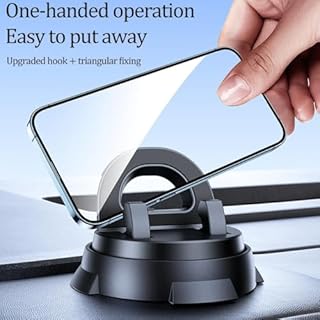 Redreeer Car Phone Holder Mount,2026 New 360-Degree Rotatable Mobile Holder with Non-Slip Base,Strong Adsorption C-ar Holder,Car Dashboard, Center Console Phone Holder Mount Suitable for All Models