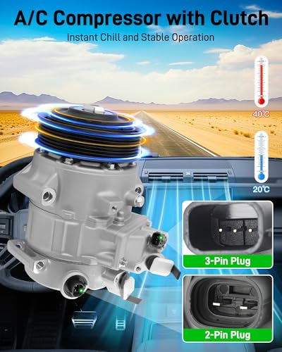 Image of 88310-08080 Air Conditioner A /C Compressor for Toyota Camry,for RAV4,Sienna | for Toyota Camry 2.5L (2012-2017), for RAV4 2.5L (2009-2012), for Sienna 2.7L (2011-2013)