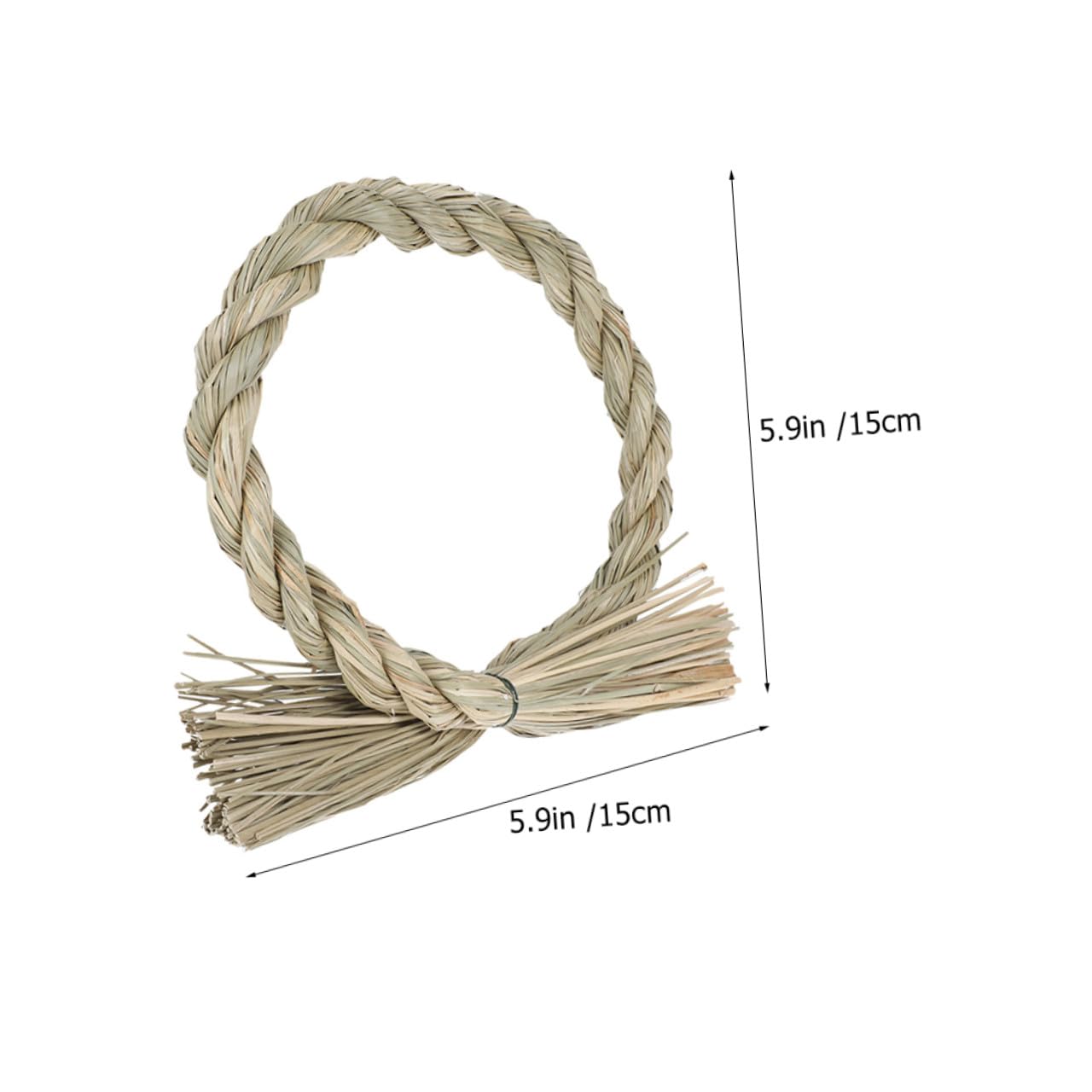 IMIKEYA 15 STK Japanischer Grasring natürlicher Kranz Weihnachts DIY Material Weihnachts Party Weihnachten Party Heimdekoration Girlande Japanisches strohkranzmaterial Kranz Zubehör