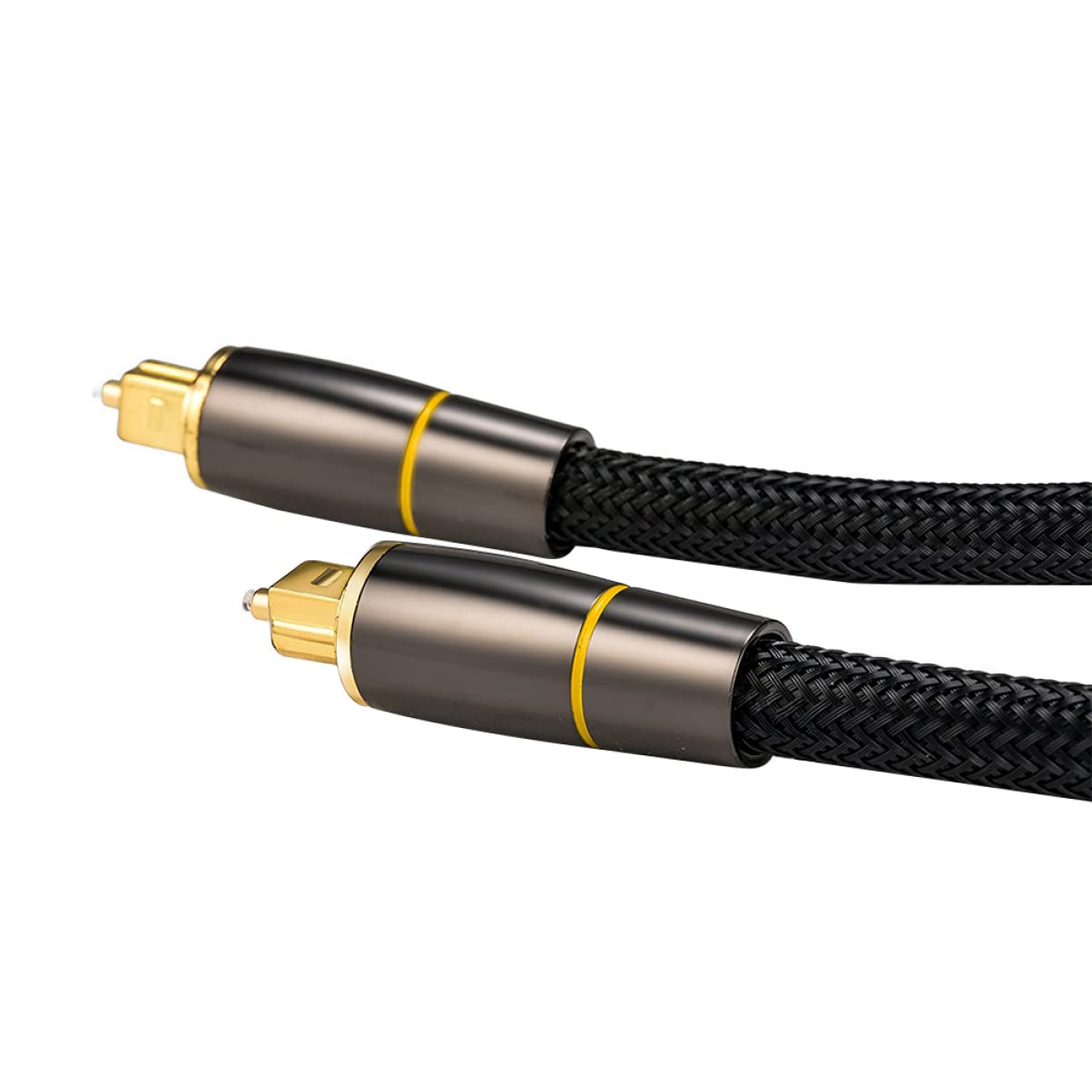 KOMBIUDA Cavo Audio Ottico in Fibra Ottica Nero, Copertura Protettiva, Qualità del Segnale, per Console di Gioco,