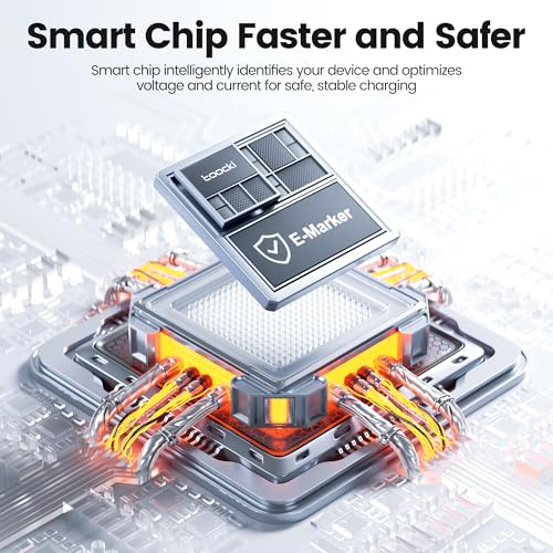 toocki 240W USB C auf USB C Kabel Schnellladekabel USB C USB PD3.1 Nylon USB Typ C Ladekabel mit LED Display für iPhone 17 Pro Max, iPhone 16, Samsung S24 S23 S22 S21, MacBook Pro/Air (2M)