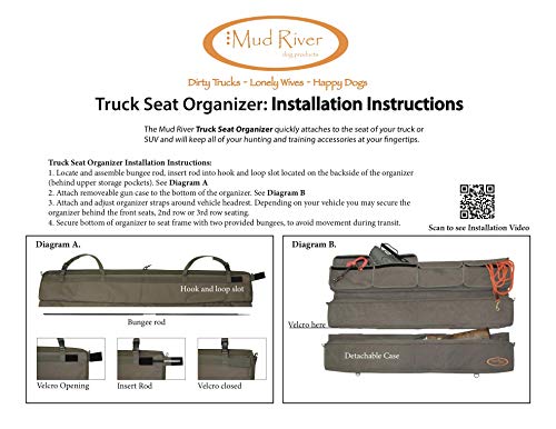 Mud River Truck Seat Organizer, One Size, Taupe