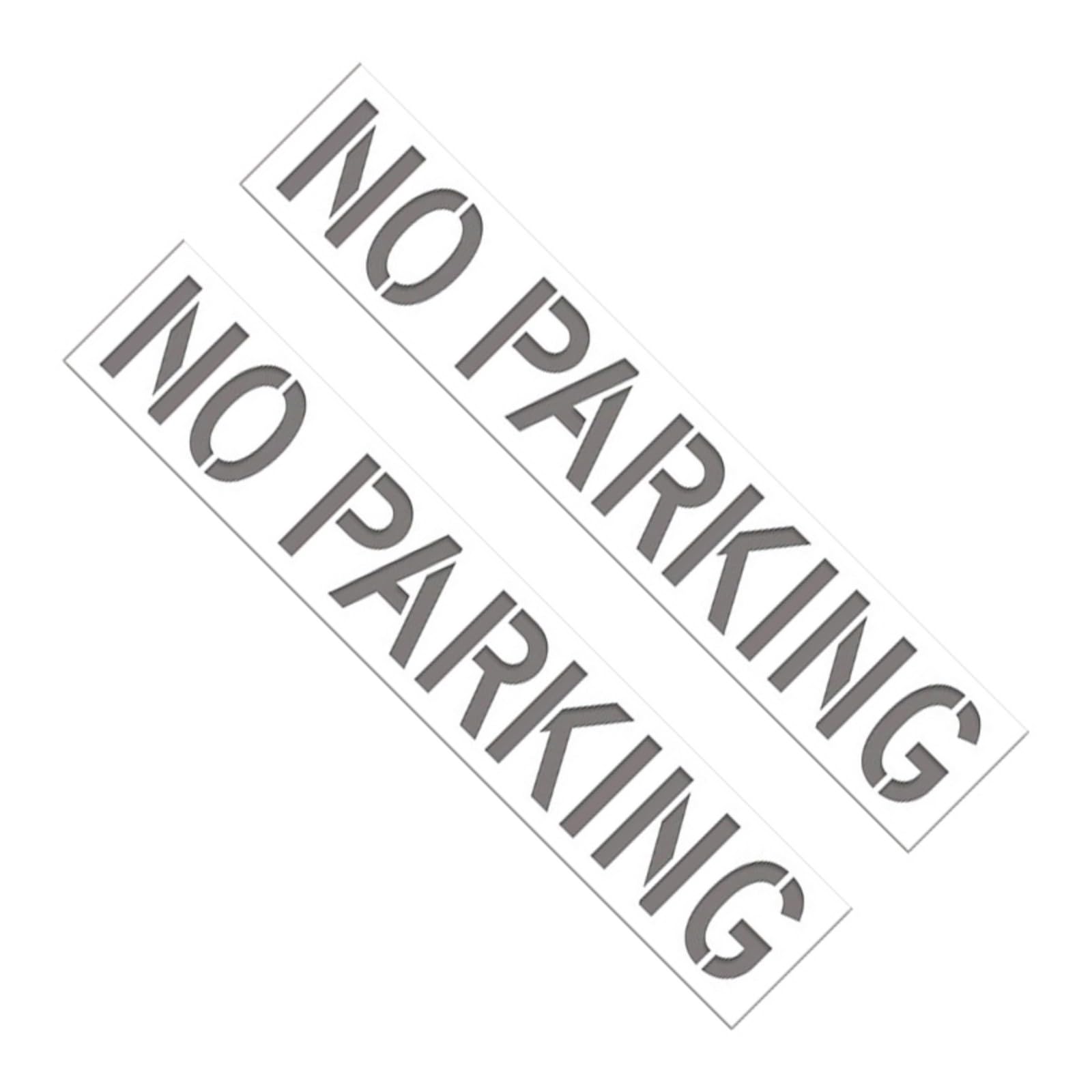 Buxuaaaa Lane Marker Drawing Templates 12Inch Flexible Silicone Parking Restriction Stencil for Curbs Pavements Large Letter Stencil Templates