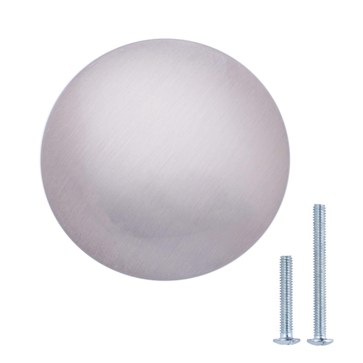 Modern Round Drawer Knob, 1-1/4", Satin Nickel Finish, 200 Pieces