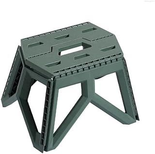 GLOWICK Geometric Design Travel Use Compact Collapsible Stool Plastic Foldable Foot Rest Stools for Camping Hiking Picnic & Travelling (1Pcs)-picture-23