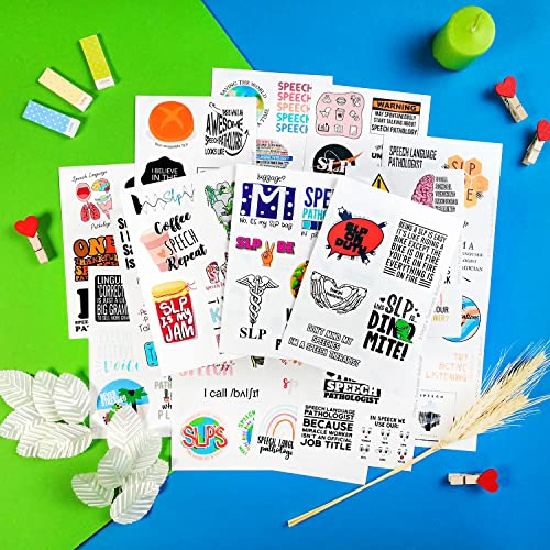 100 Pcs Funny Slp Stickers, Speech Therapy Stickers For Water Bottles & Laptops, Slp Gifts, Speech Language Pathology Gifts For Women And Men, Speech Therapy Gifts, Speech Language Pathology Stickers #TOP5
