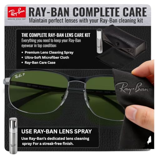 Image of Ray-Ban RB3671CH CHROMANCE POLARIZED Square-Round Shape Sunglasses for Men & Women with Official Eyewear Kit