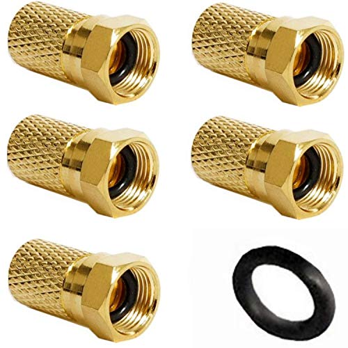 Lot de 20 fiches F de 8 mm avec joint d'étanchéité en caoutchouc pour câble coaxial d'antenne coaxial satellite Cover