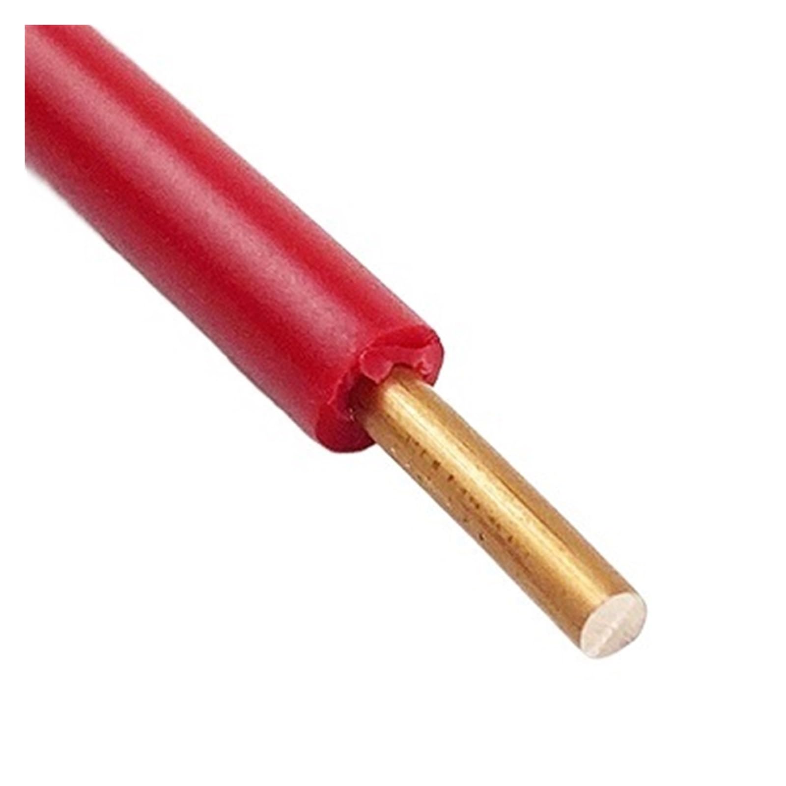 Kabel Elektryczny Z Litego Drutu Miedzianego O Długości 1–20 M, Jednożyłowy, Twardy, Ukryty Przewód Zasilający PVC(BV-Red,20m14 AWG)