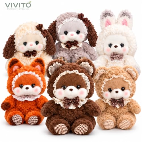 Image of VIVITO Cute Teddy Bear Plush Backpack for Girls | Soft Stuffed Animal School & Travel Bag | Adjustable Shoulder Straps | Zipper Closure | Multicolor | Pack of 1