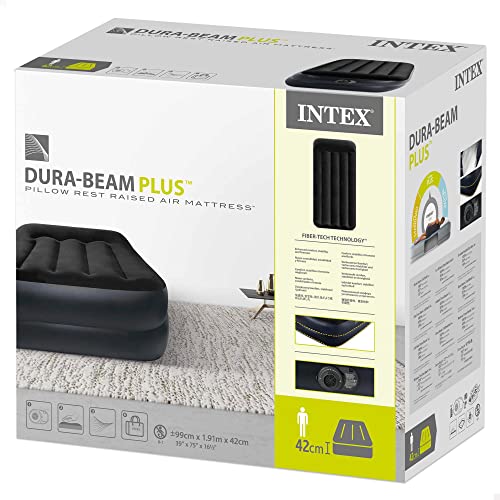 Doppel-Luftmatratze Intex Twin Pillow Rest Raised mit integrierter Pumpe