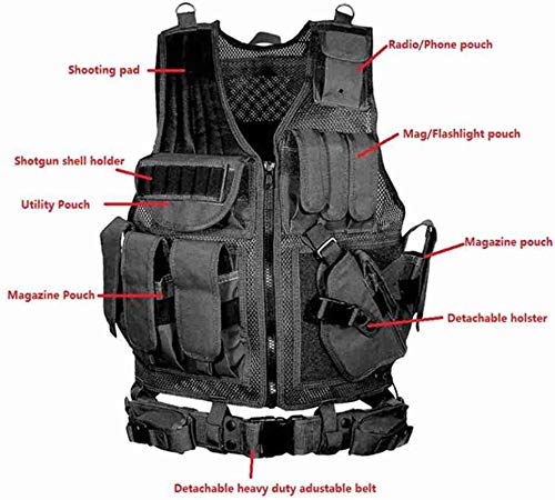 Army Fan Airsoft Ultra-Light Adjustable Elite Series Tactical Vest for Outdoor Camping