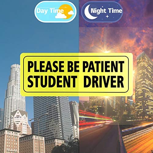 image for JUSTTOP Student Driver Magnet Safety Sign, 9 X 3.5 inch Car Vehicle Re