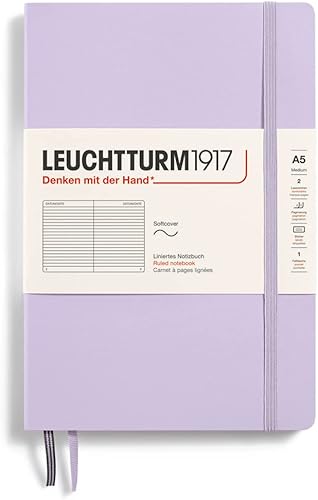 Miniatura 61 de LEUCHTTURM1917 - Cuaderno mediano A5 de tapa blanda, 123 páginas numeradas para escribir y llevar un diario (color verde bosque, rayado) Verde