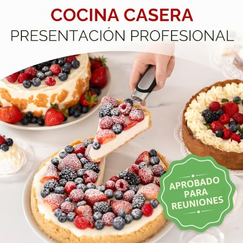 Miniatura 7 de Orblue Corta Tartas Pala Tarta Multifuncional Para Servir Tartas, Pastel Y Pizza - Pala De Acero Inoxidable Con Cortador Y Servidor Integrado - Ideal Para Eventos Y Fiestas Familiares