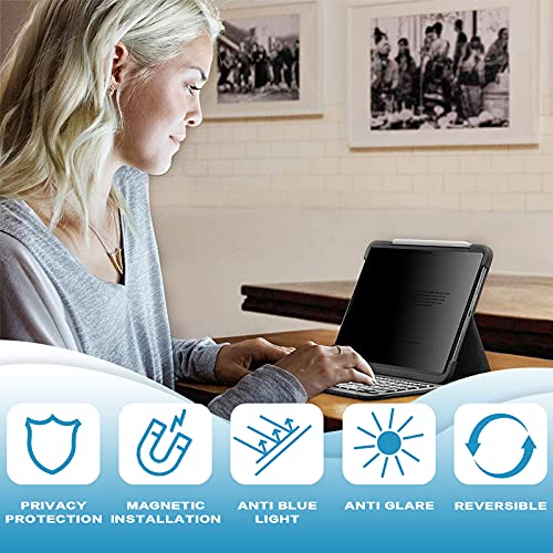 Image of Magnetic 360 Privacy Screen Protector for iPad Pro 12.9 M2 M1 2021-2018 | Compatble with iPad Pro 12.9 6th /5th /4th /3rd Gen,Removable iPad Pro Anti Glare Anti-Spy Screen Filter[4 Way Privacy Filter]