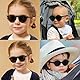 TogtherKings Baby Sonnenbrille mit Riemen, Retro Runder Rahmen Flexibel Polarisiert UV400, Baby mit Riemen,Sonnenbrille Kinder, für Säugling Kleinkind Neugeborenen Mädchen Jungen Alter 0-36 Monate