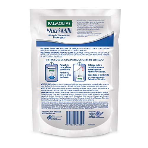 Palmolive Sabonete Líquido Nutri-Milk Hidratante 200Ml Refil