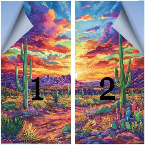 Vinilo Decorativo Privacidad Abstract Cactus 31.5x47.2 pulg x2 miniatura 3