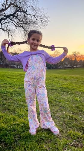 Image of HIHA Girls Sleeveless Jumpsuits Outfit Long Sleeve Twist Front Tops Romper Clothes Set Size 4-12