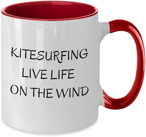 Miniatura 2 de Taza de café de kitesurf, regalo para kitesurf, taza de kitesurf, regalo para amantes de la playa, regalo de deportes acuáticos, regalo de kitesurf,