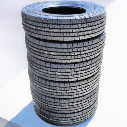 Set of 6 (SIX) Accelera Epsilon H/T All-Season Highway Light Truck Radial Tires-LT215/85R16 215/85/16 215/85-16 115/112R Load Range E LRE 10-Ply BSW Black Side Wall
