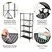 5-Tier Heavy Duty Foldable Metal Rack Storage Shelving Unit with Wheels Moving Easily Organizer Shelves Great for Garage Kitchen Holds up to 1250 lbs Capacity, Black