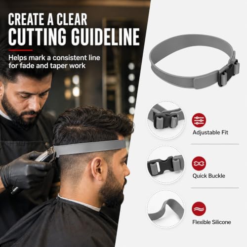 Image of 4 Pcs Hair Cutting Comb Set, Fade Haircut, Trimmer Comb for Barber Use
