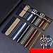 ONQendDv Quick Release Watch Bands, Fashion Woven Nylon Watch Band for Canvas Thickened Sport Strap 18 mm 20 mm 22 mm 24 mm(Blue Beige Black,18 mm)