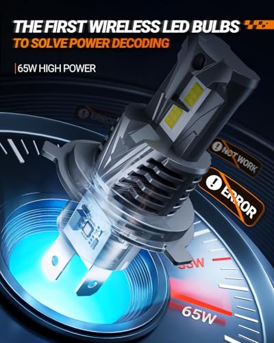 Image of SEALIGHT H4 Fog Lamps or DRL 80,000LM 99% Compatibility for ATVs & Powersports, 2026 Version, 9xBrightness S7S Series Wireless H4 Fog Lamps 10 Years Lifespan- Pack of 2