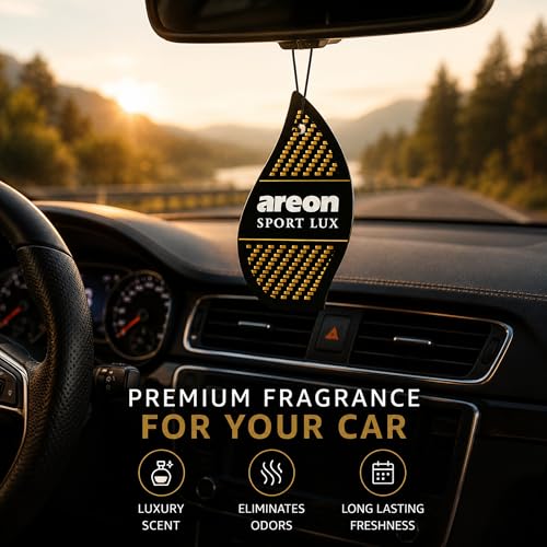 Image of AREON SL-Gold-12 Sport LUX Cardboard Air Freshener, Gold, 12 Pack