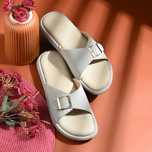 Image of Centrino Women's Sandals | Elegant Stylish Slip-On Chappals for Ladies |Lightweight & Breathable Slippers /Flip-Flops| Durable Outdoor Synthetic Casual Wear,Party and Formal Occasions(9322)