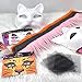 Huaerle Therian Mask Kit,DIY Cat Mask Kit with Fur & Eye Mesh and Felt Sheet,Therian Mask Arts Crafts Kit,Cat Fox Mask with Furs Eye Meshes,Animal Mask Arts Crafts
