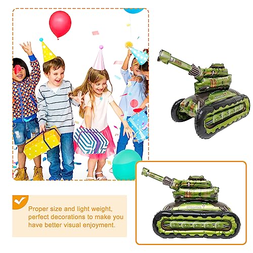 Zerodeko Army Tank Balloon Camouflage Tank 3D Foil Balloon Camo Army Themed Party Decoration for Kids Birthday Baby Shower - Image 8