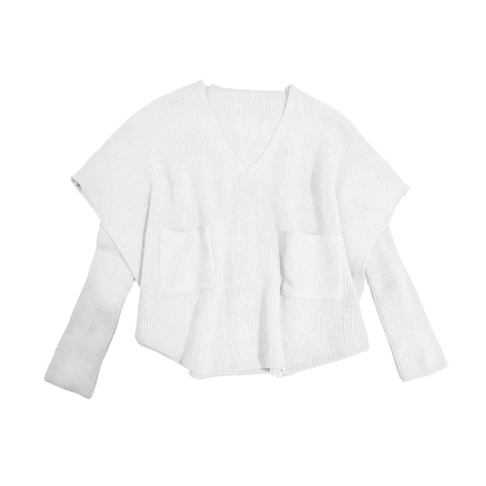 Suéter de Punto Extragrande para Temporada otoño Invierno cómodo y Acogedor con diseño de Manga murciélago y Bolsillo Funcional
