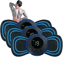 Kit Com 3 Mini Massageador Elétrico Portátil Recarregável PREMIUM - Alivia Dor Coluna Pescoço Joelhos Costas Pernas - Estimulador Ems Pequeno Tensão Muscular E Relaxamento Muscular Academia