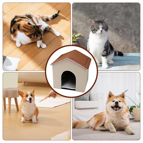 Cubby pliable pour chats d'intérieur abri chaud pour animaux - 5