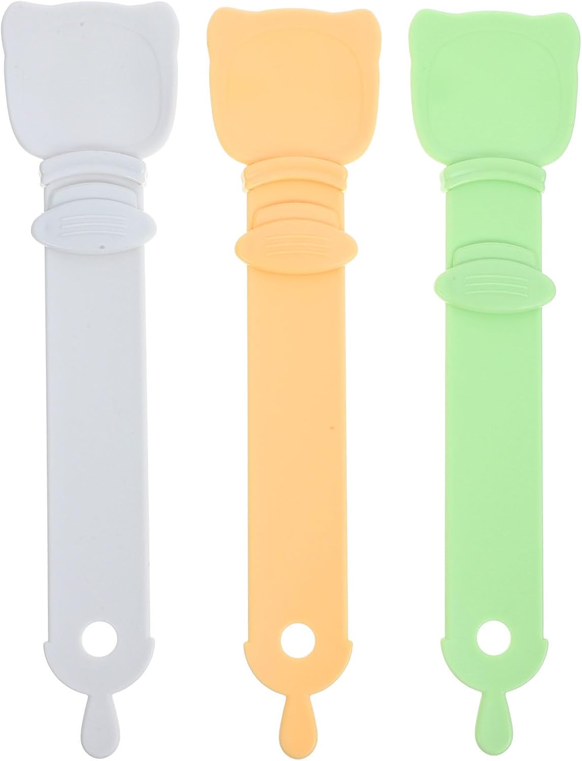 3pcs Cat Wet Treat Feeder Spoon Secure Locking Plastic