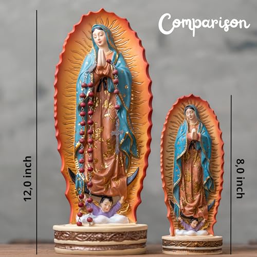 Estatua Virgen de Guadalupe 20 cm Resina Multicolor miniatura 6