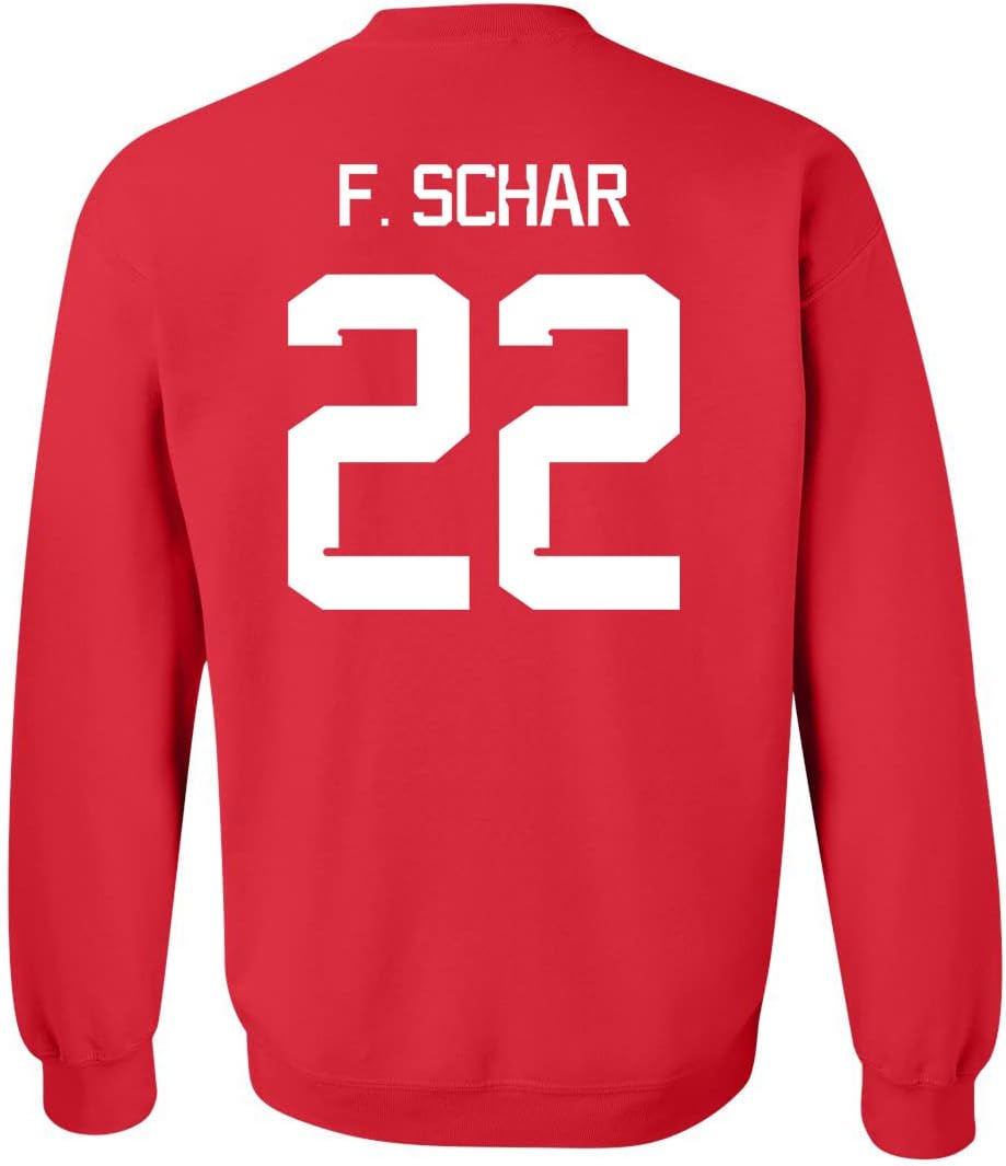 FLAURA Switzerland Soccer #22 Schar World Football Fans Adult Crewneck Sweater