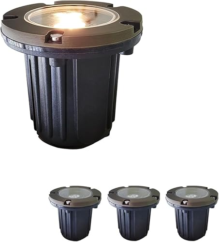 Vista 20 de MALORY Luces de pozo de paisaje de cubierta superior de latón