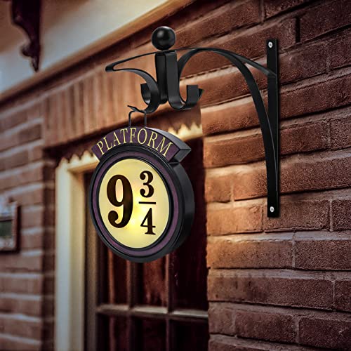 Hedaqi Hanging 9 3/4 Night Light, Vintage Platform 9 3/4 Sign Decorative Wall Lamp With Remote Control Home Room Decor Gift #TOP2