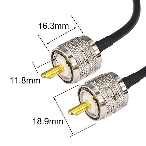 Confezione Da 2 Cavi Per Antenna Radio CB Da 50 Cm, PL259 UHF Maschio A Cavo Patch Coassiale Rg58 Per Radioamatori Marini~p154116171 - Foto 4