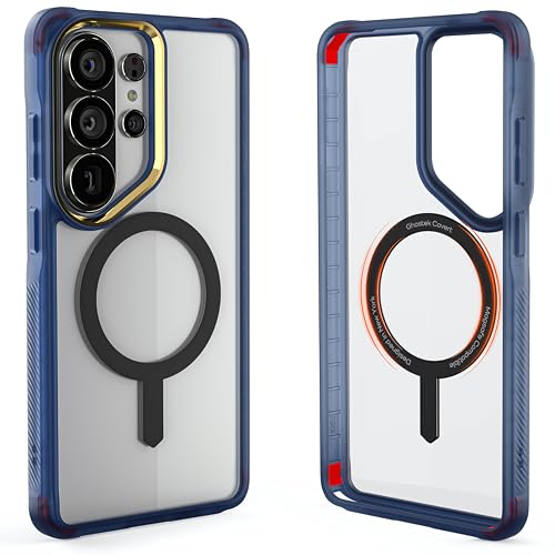 Image of Ghostek Covert Clear Galaxy S26 Ultra Case MagSafe Compatible with Magnetic Ring, Slim Thin Shockproof Phone Cover Designed for 2026 Samsung S26 Ultra (6.9 inch) (Blue)