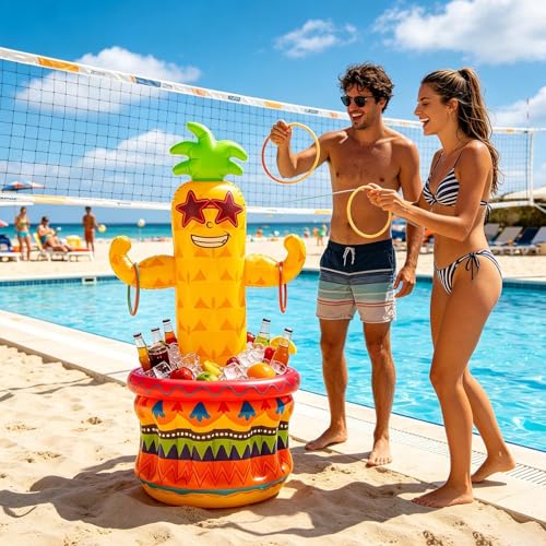Rafraîchisseur gonflable ananas de 122 cm pour décorations anniversaire - 3