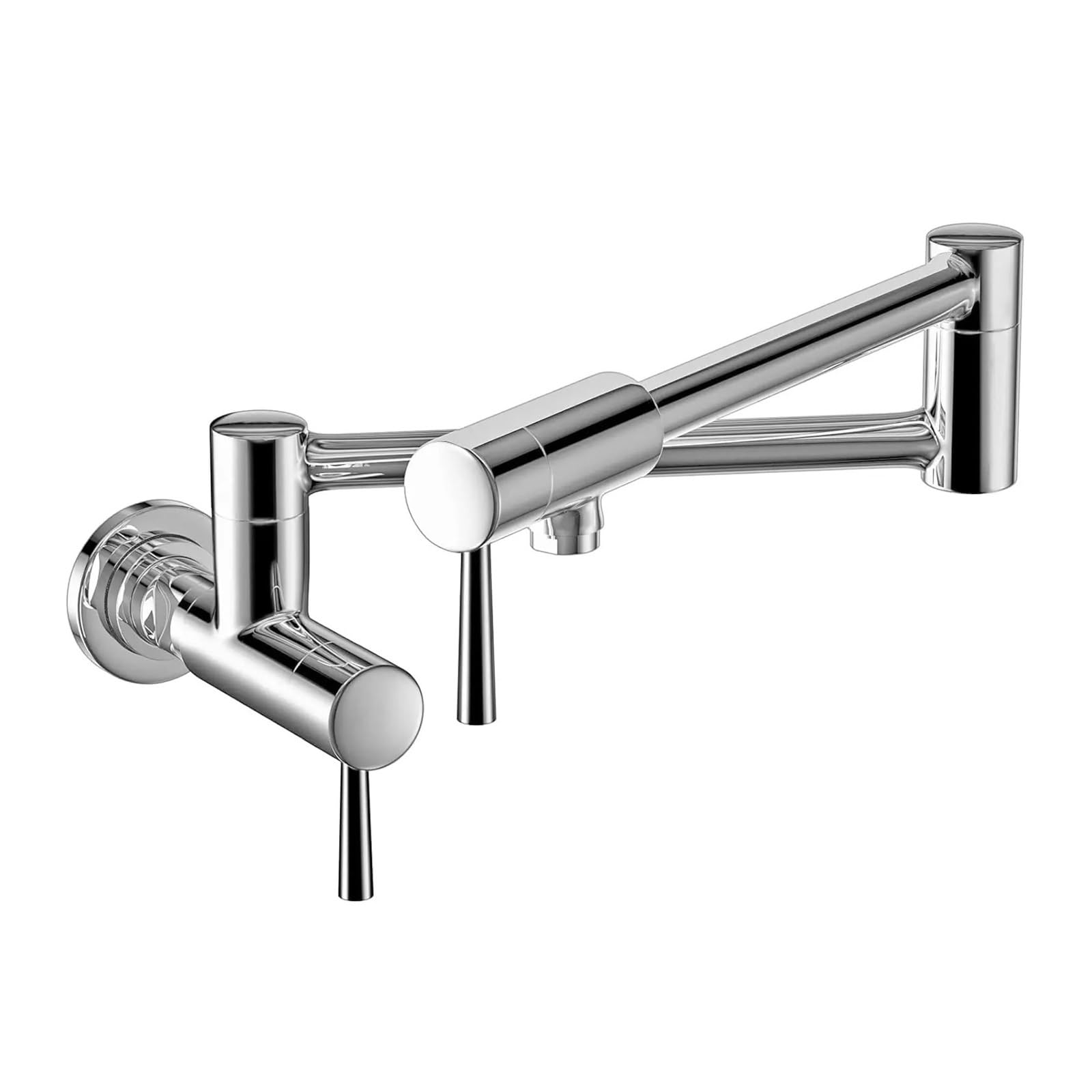 Ewsdsfs One Color Pot Filler Faucet,Wall Mount Polished Stainless Steel,Swing Arm Folding Stretchable Commercial Kitchen