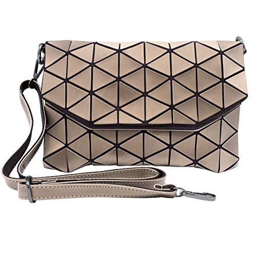 whatUneed Bolsos de hombro de las señoras, bolso geométrico del cuerpo de la cruz de Lingge para las mujeres, nueva mochila de la manera para las muchachas