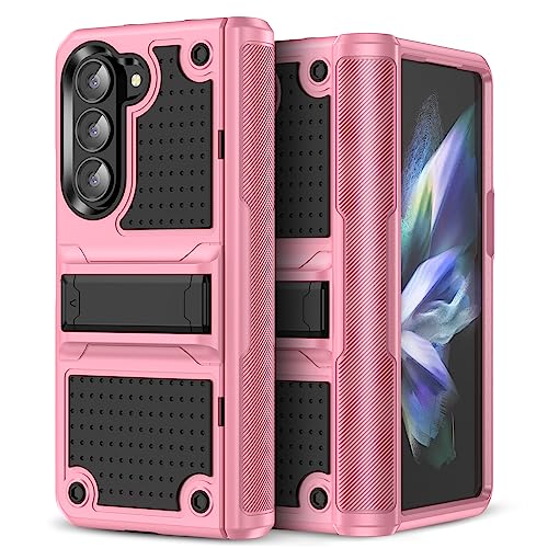 HIYUUTTBS Samsung Galaxy Z Fold 5 P[XAϏՌ 2 in 1 VRS n[hPC ȃt{fBیdbJo[ASamsung Galaxy Z Fold 5AubN/sN(YZ-75)